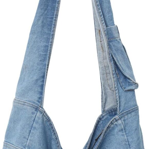 Denim Hobo Bags for Women Retro Jean Shoulder Bag Casual Jean Tote Handbags Vint